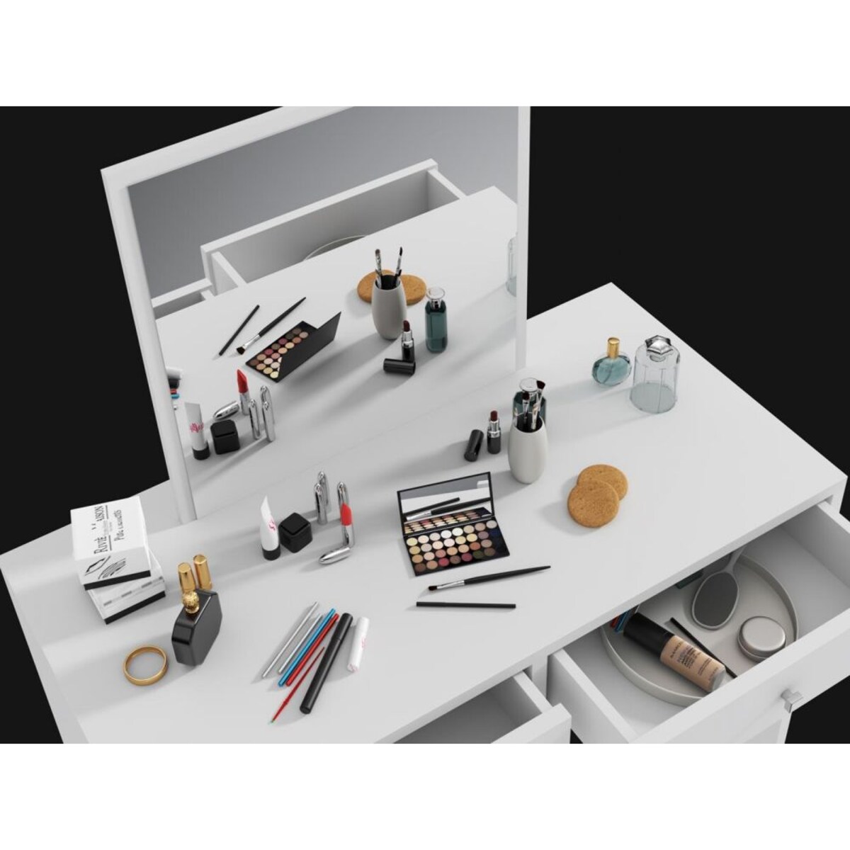 Toaletka PATRICIA biały mat