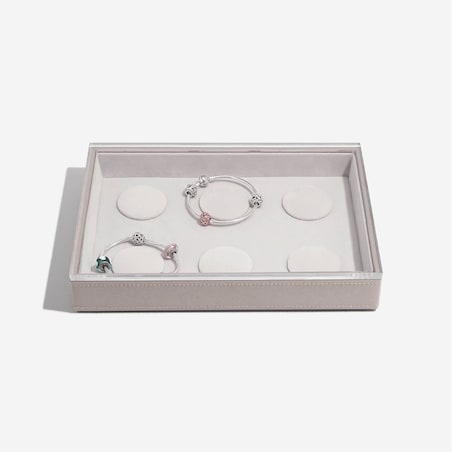 Szkatułka na bransoletki charms Stackers classic taupe z pokrywką