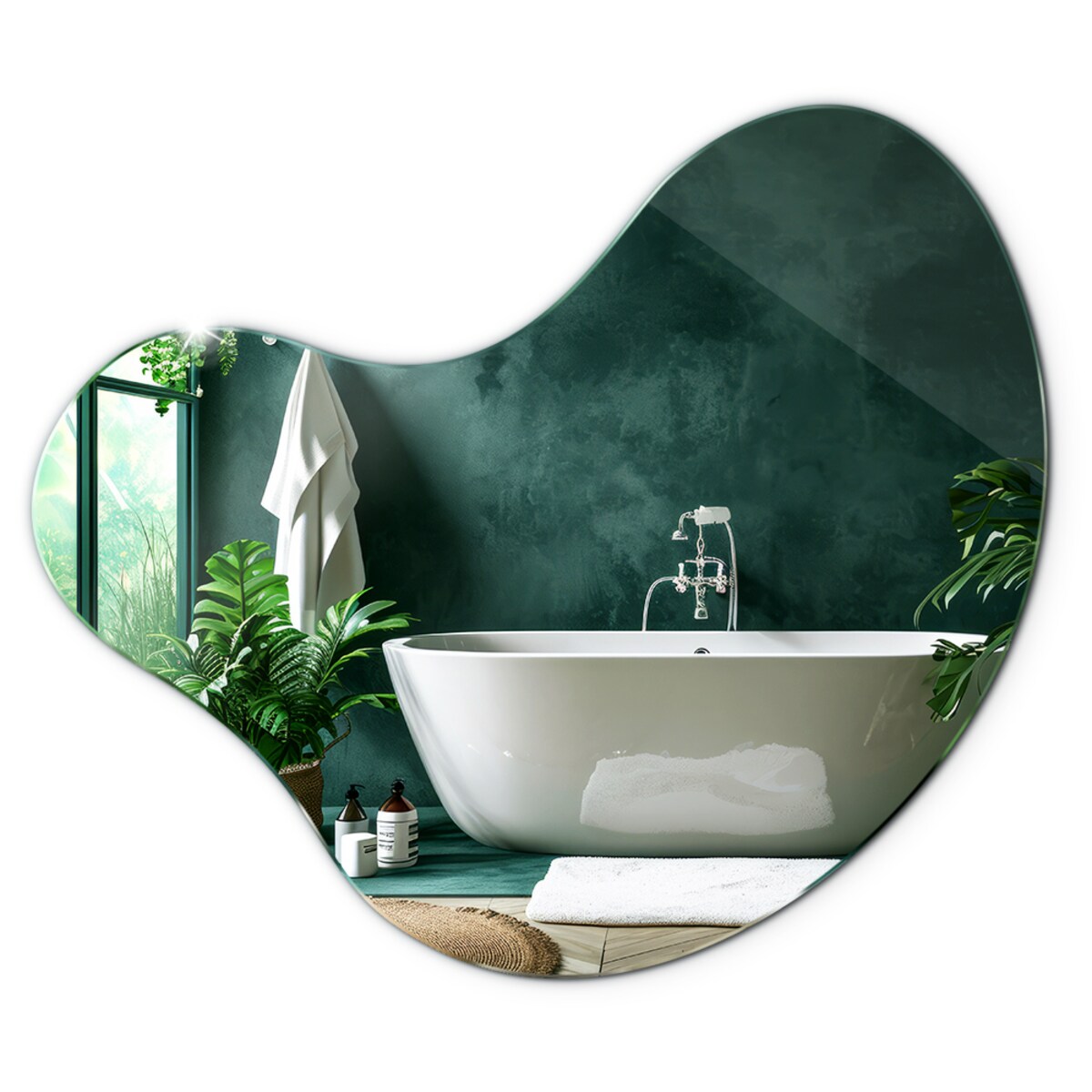 Lustro o płynnym kształcie XXL 77,3x76,6 cm