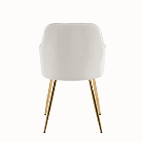 KRZESŁO TAPICEROWANE VELVET WELUR DO SALONU JADALNI KUCHNI BEŻOWY MIA GOLD
