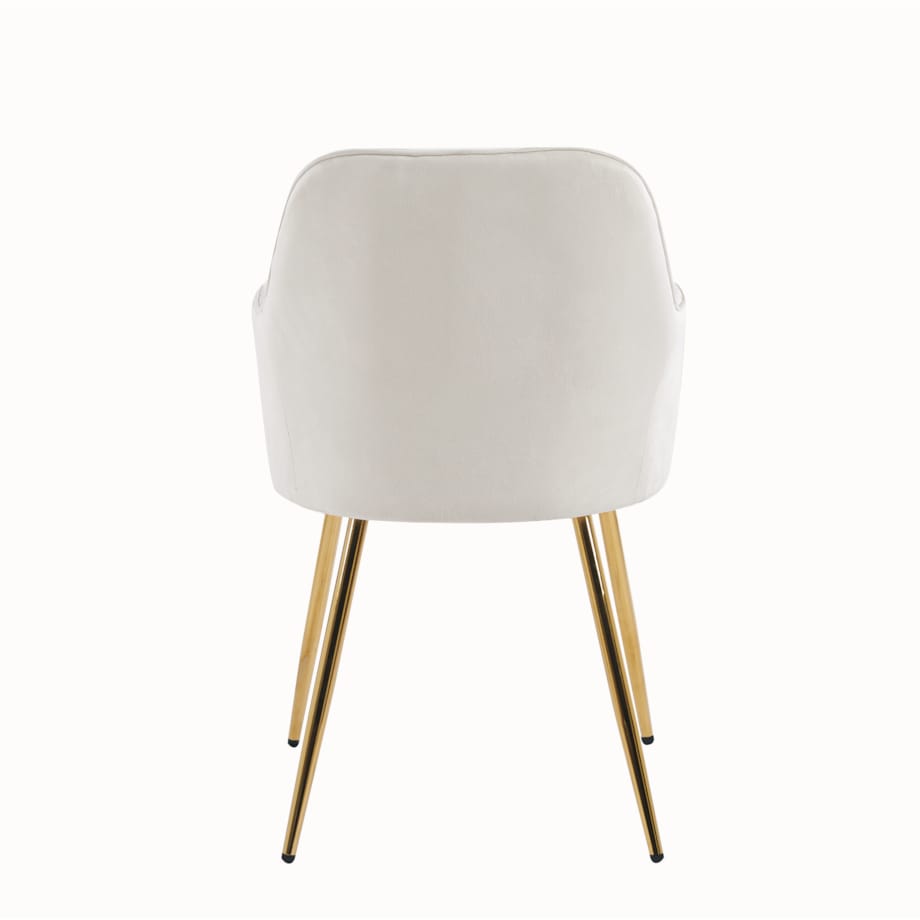 KRZESŁO TAPICEROWANE VELVET WELUR DO SALONU JADALNI KUCHNI BEŻOWY MIA GOLD