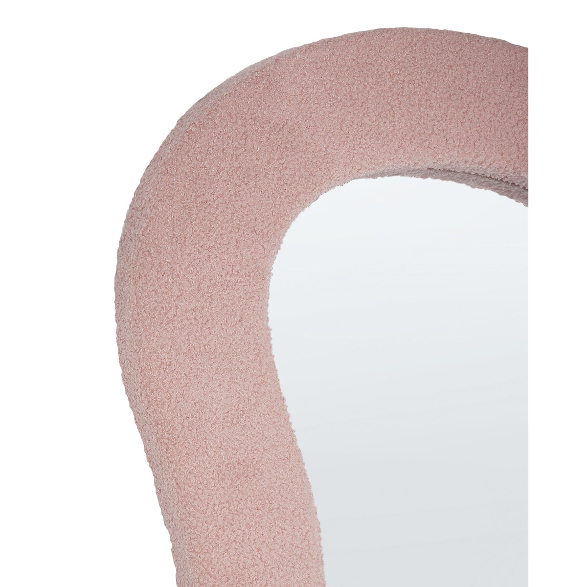 Lustro ścienne boucle 70 x 112 cm różowe PLANCHEZ