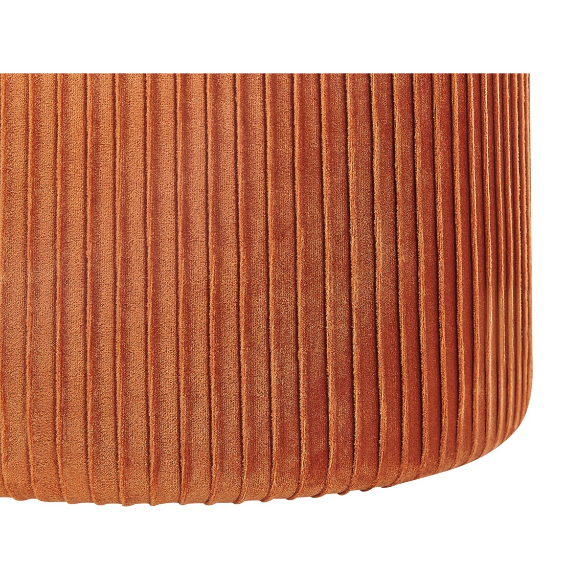 Zestaw 2 pufów ze schowkiem CAMDENTON Welur Pomarańczowy 36/31 cm 36/31 cm 44/38 cm