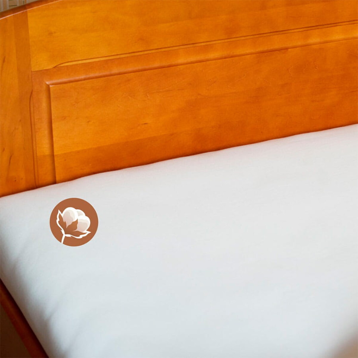 Prześcieradło z gumką bawełniane 100x200 cm białe