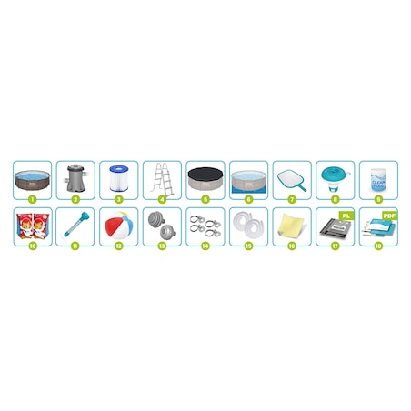 Basen ogrodowy stelażowy 366x100cm Bestway 56709-17W1