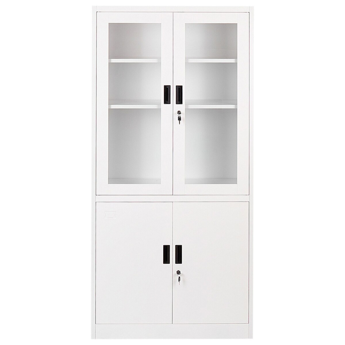 Witryna czterodrzwiowa metalowa biała MALACHITE