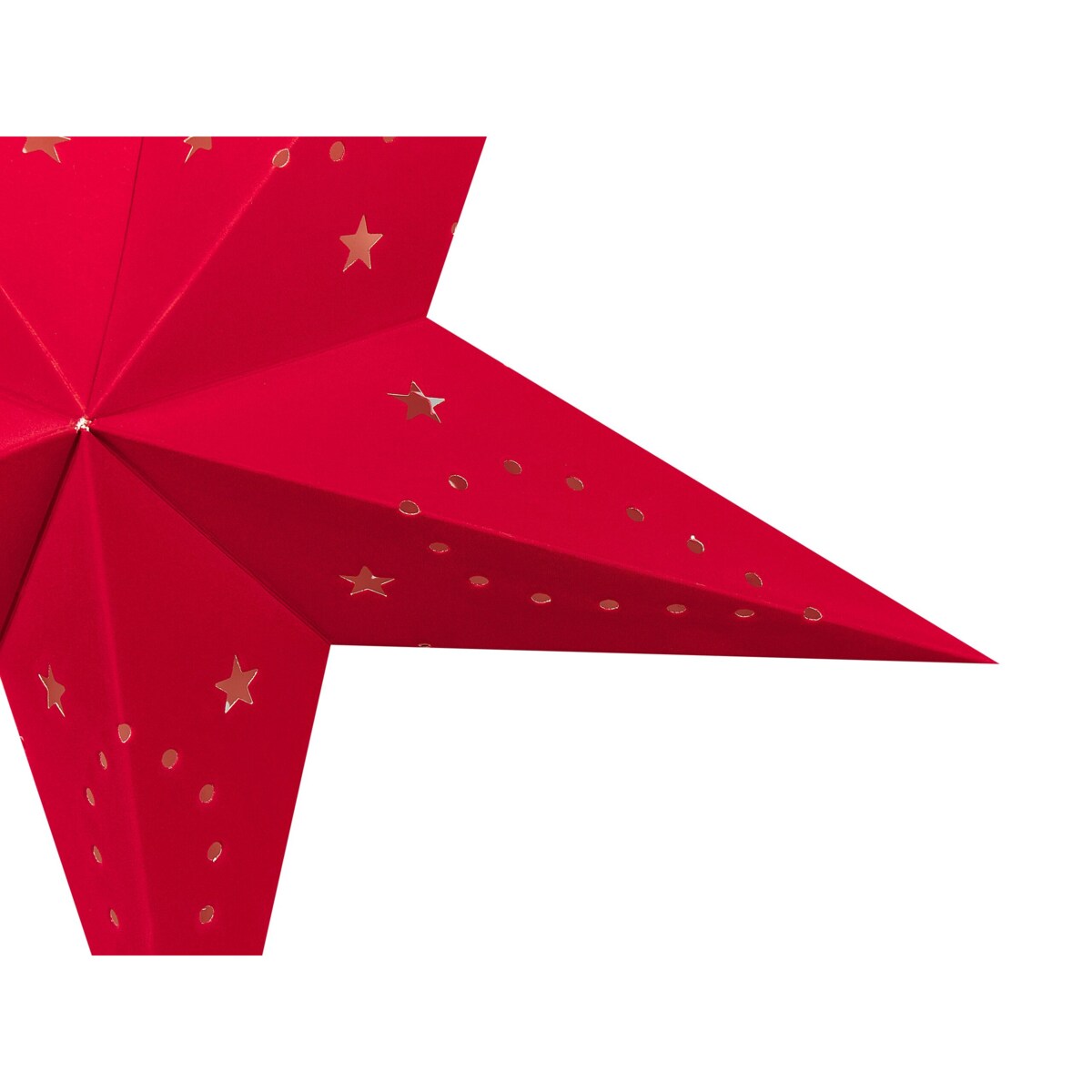 Zestaw 2 wiszących gwiazd welurowych LED 45 cm czerwony MOTTI