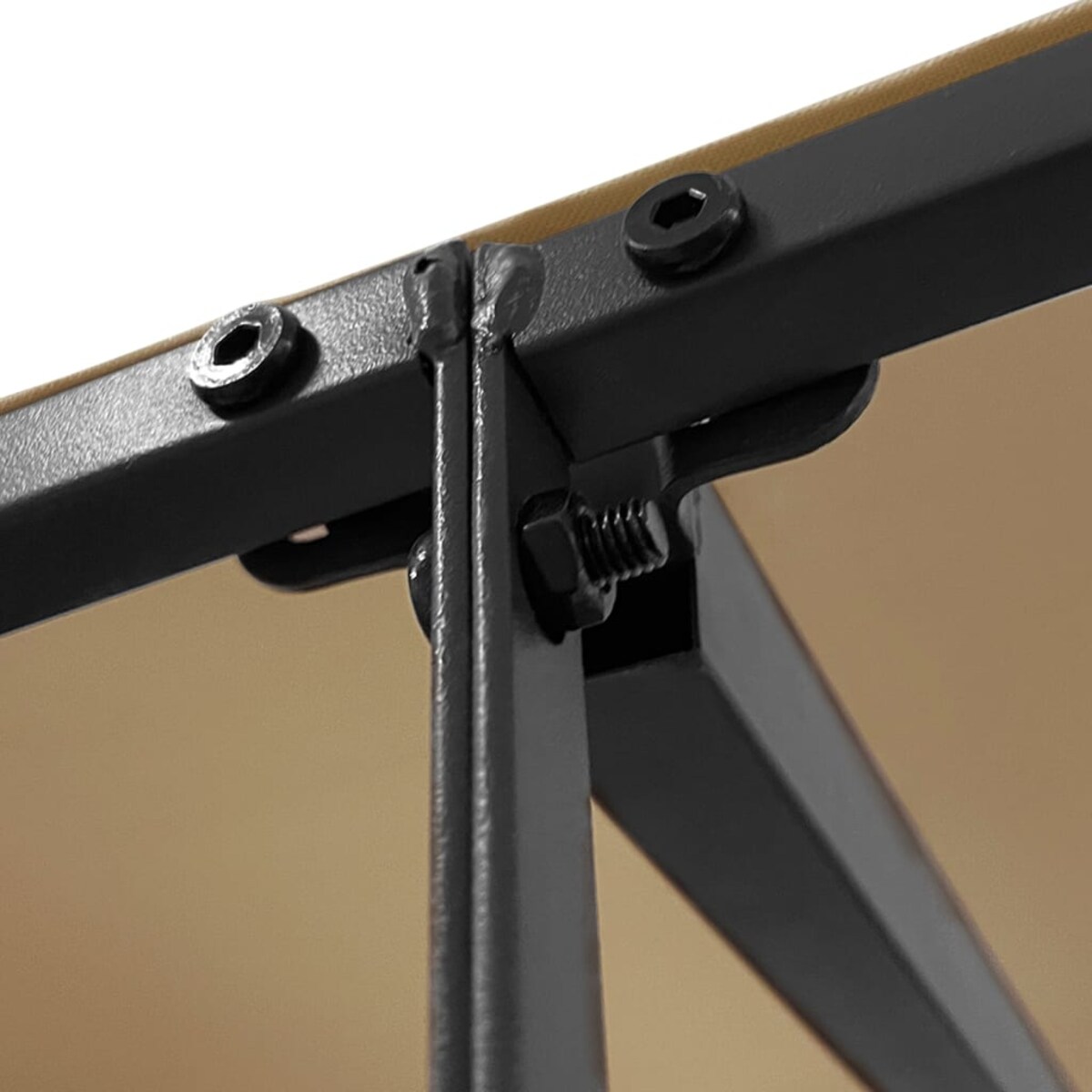 vidaXL Zadaszenie, kolor taupe, 2x2,3 m, 180 g/m², tkanina i stal