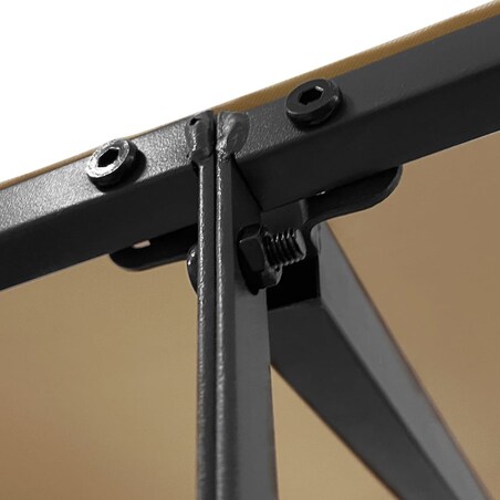 vidaXL Zadaszenie, kolor taupe, 2x2,3 m, 180 g/m², tkanina i stal