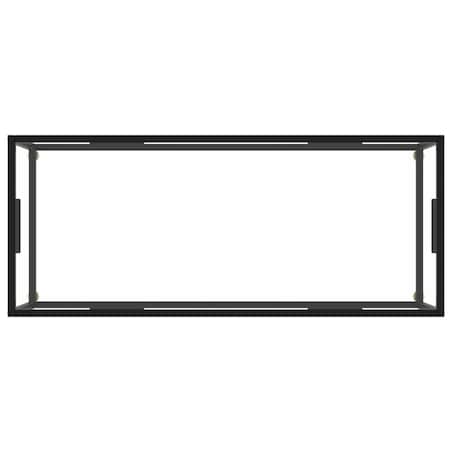 vidaXL Stolik kawowy, czarny, hartowane szkło, 120x60x35 cm