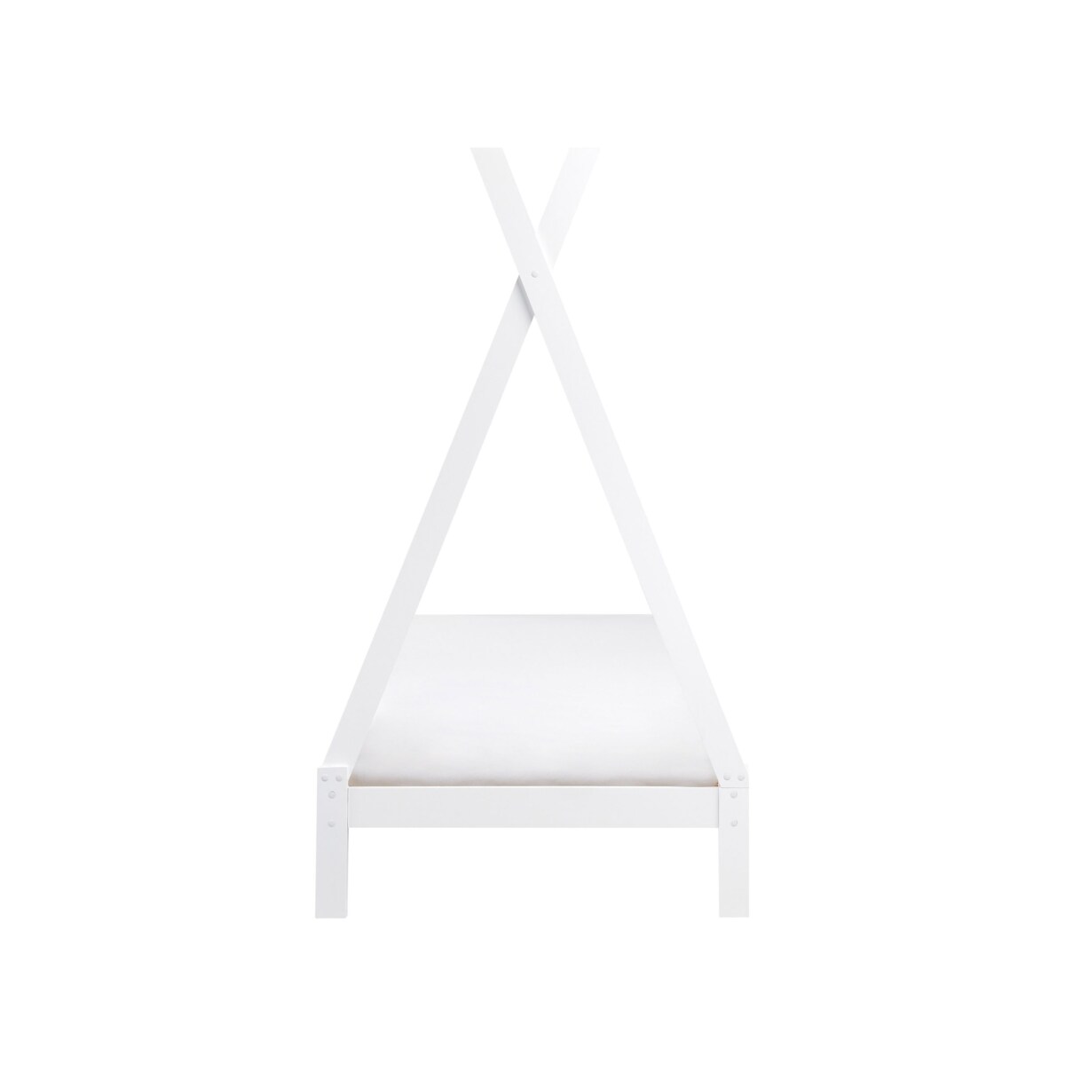Łóżko dziecięce tipi drewniane 90 x 200 cm białe DEVAY