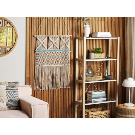 Dekoracja ścienna makrama bawełniana beżowa KALADY II