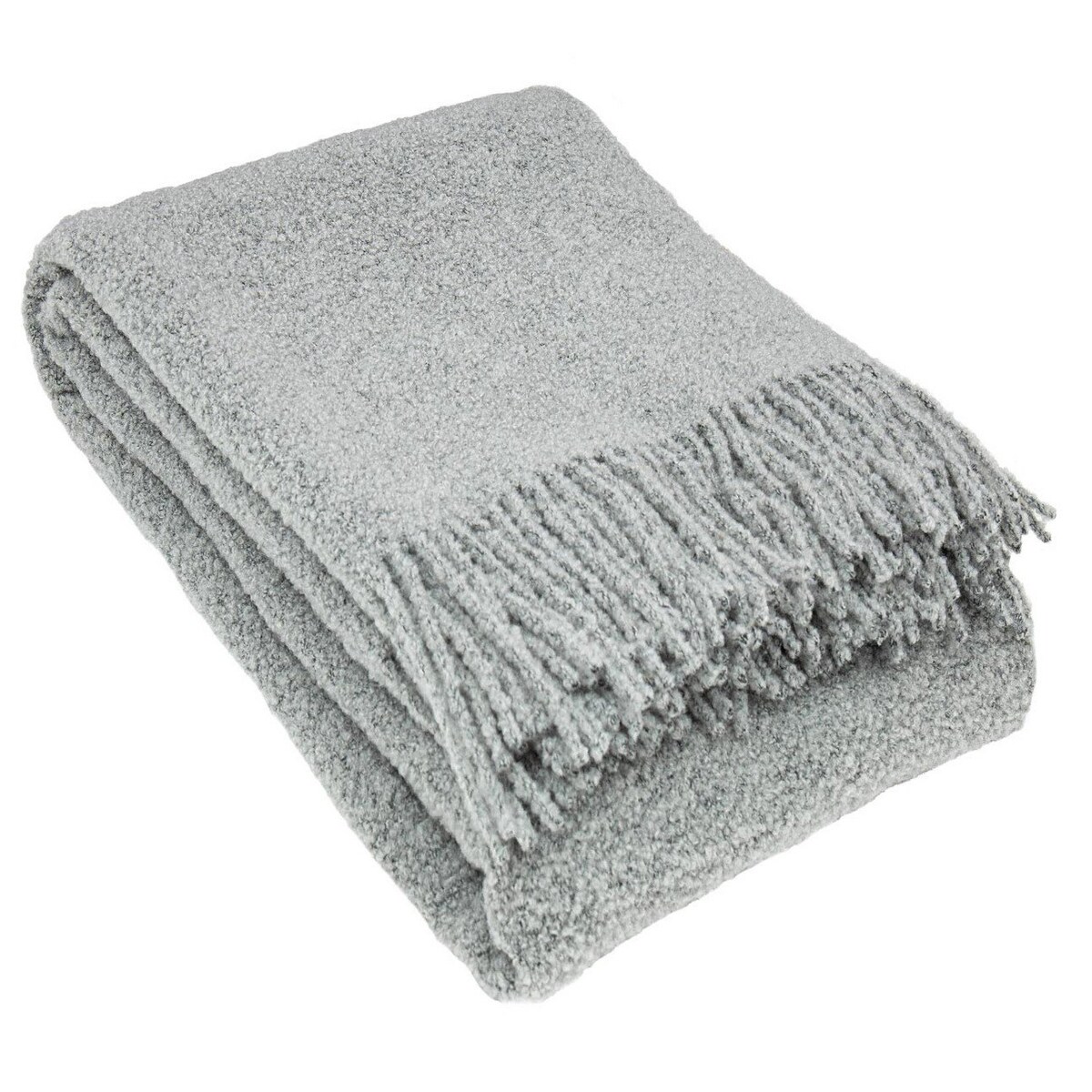 Pled Boucle 140x200cm silver grey, 140 x 200 cm