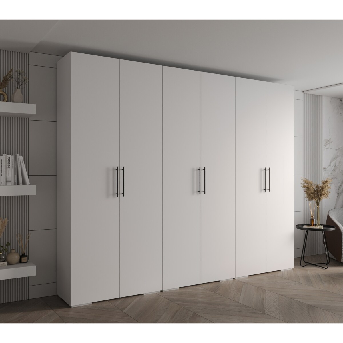 Szafa ubraniowa Garderoba INOVA 3 3SZ Biały+Czarny