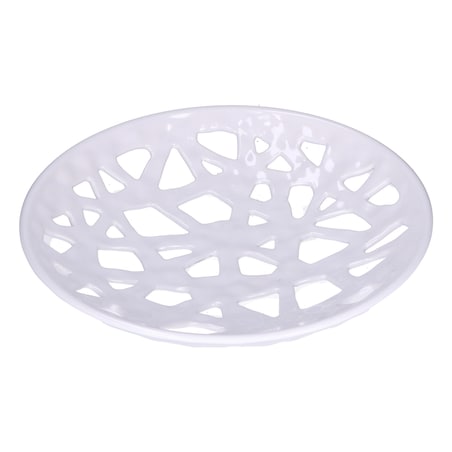 Miska okrągła z melaminy Traifori - Biały, 36 cm