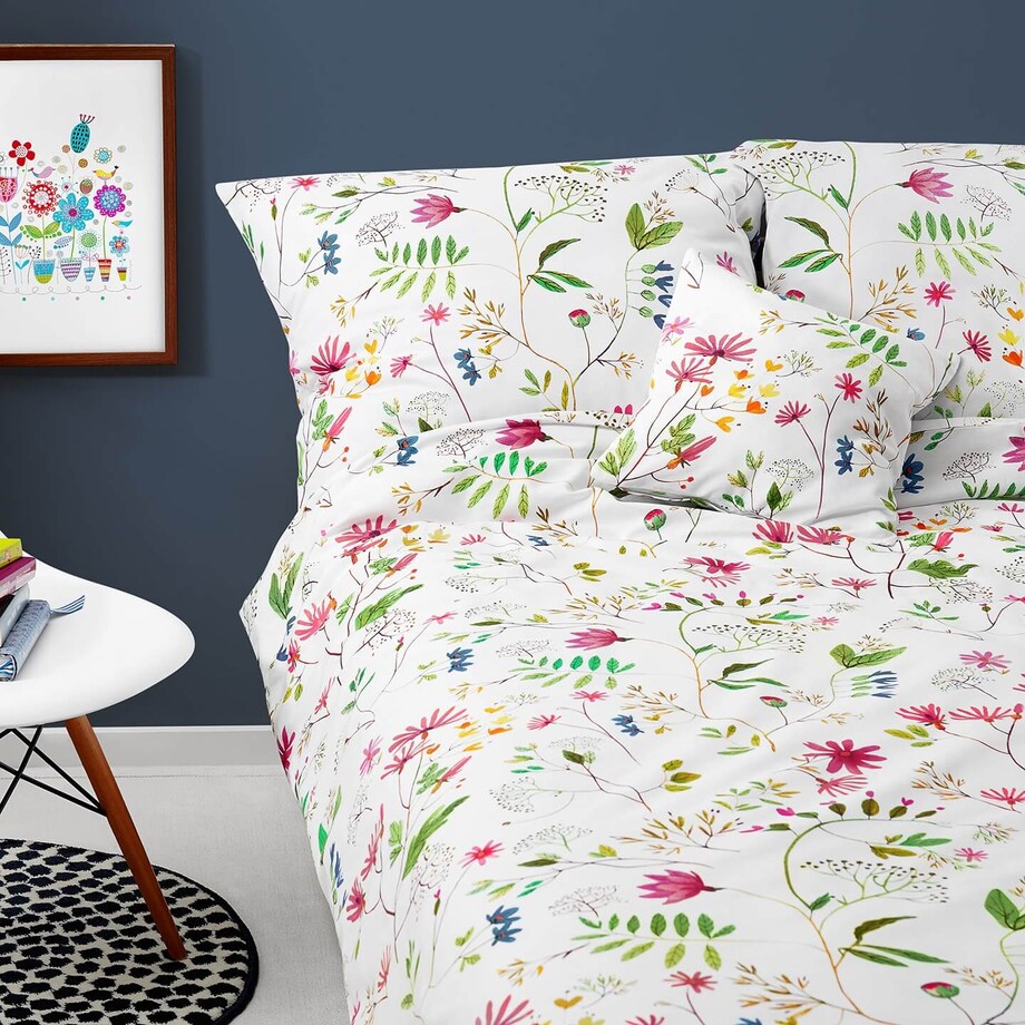 Pościel Kwiatki 140/200 + 50/60 cm