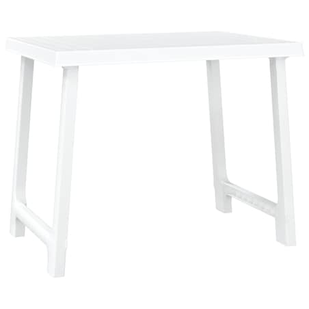 vidaXL Stolik turystyczny, biały, 79x56x64 cm, PP o wyglądzie drewna