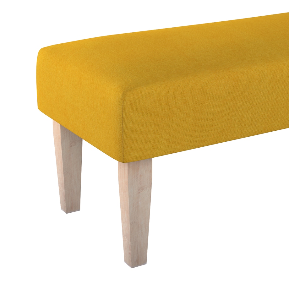 Ławka, musztardowy szenil, 100 x 40 x 40 cm, Etna