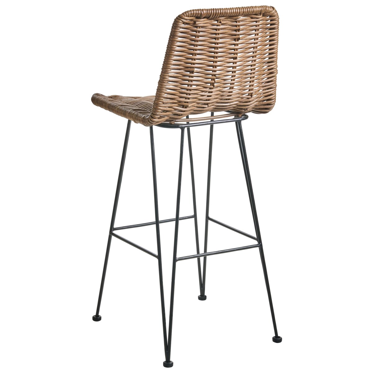 Zestaw 2 krzeseł barowych CASSITA Rattan Brązowy