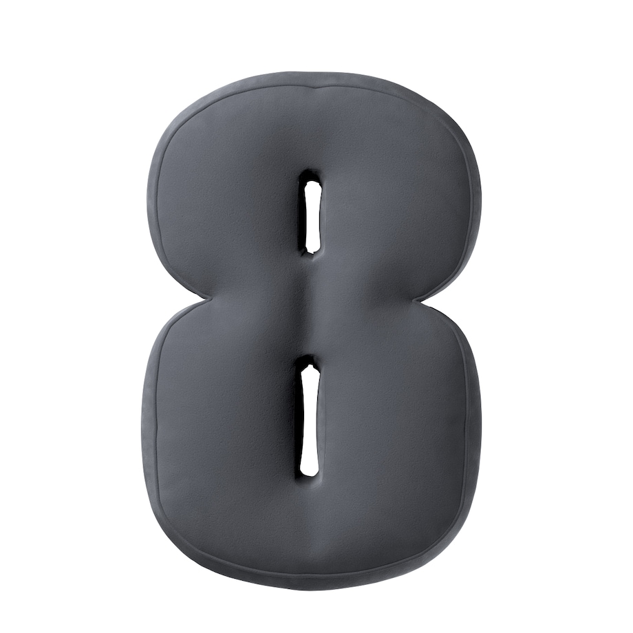 Poduszka Cyferka 8, grafitowy szary, 25 x 40 cm, Posh Velvet