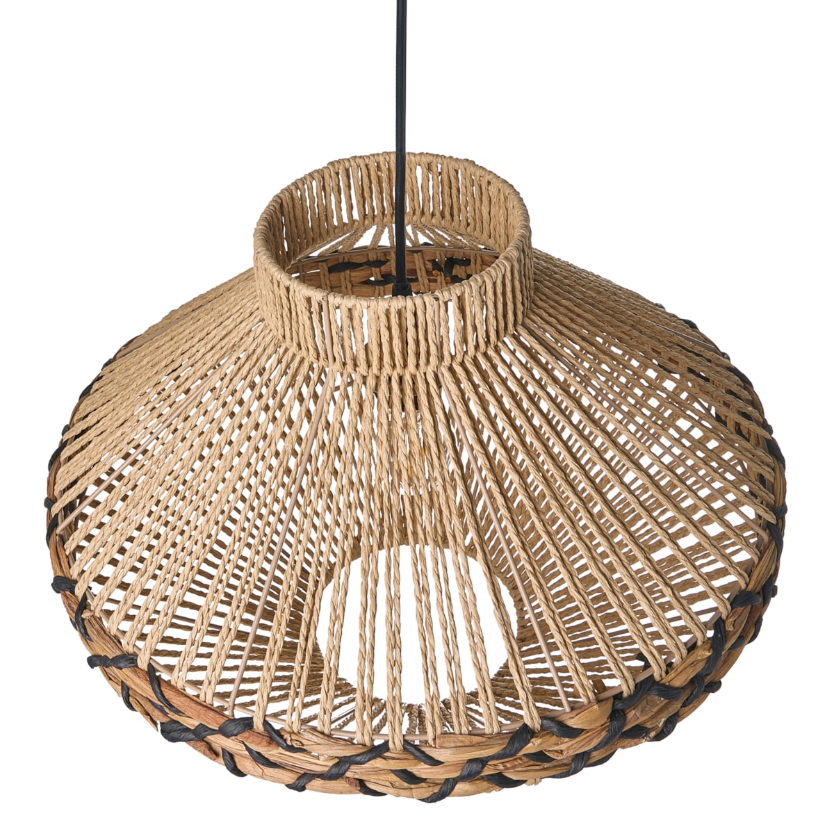 Lampa wisząca RABACCA Papierowa plecionka Naturalny