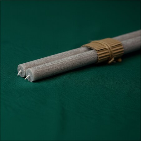 Świece Tradycyjne Proste Świąteczne Świeczki Do Kolacji Wigilijnej 2 Szt. Szara