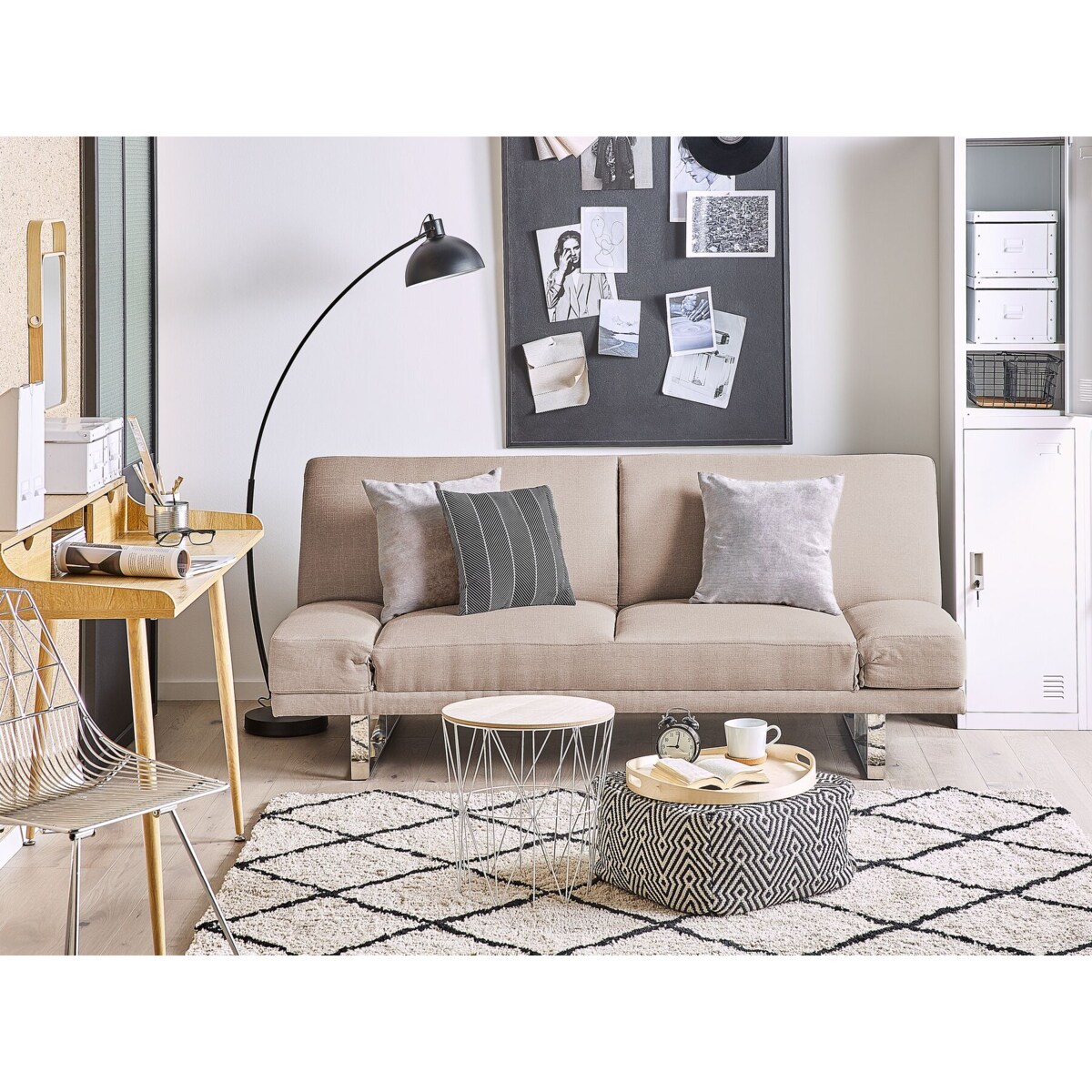 Sofa rozkładana beżowa YORK