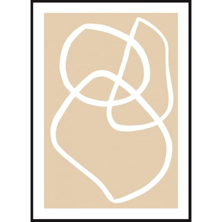 Poster Story, Plakat, Obraz - Beżowe Linie No1, wymiary 30 x 42 cm