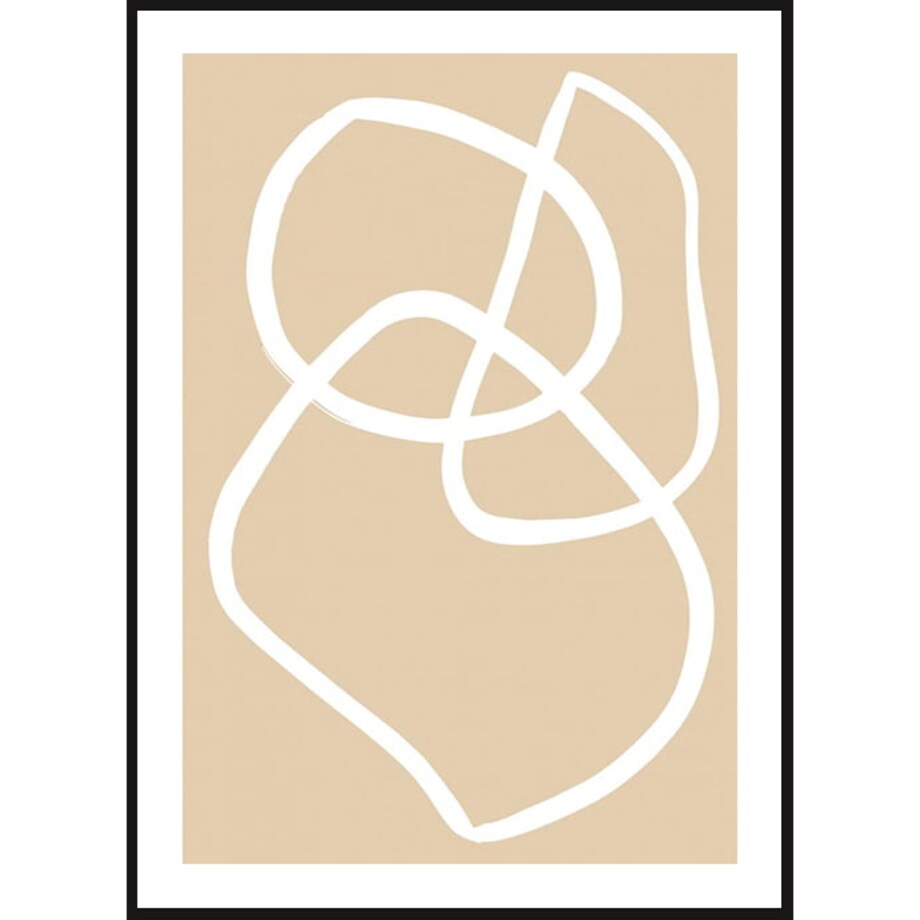 Poster Story, Plakat, Obraz - Beżowe Linie No1, wymiary 30 x 42 cm