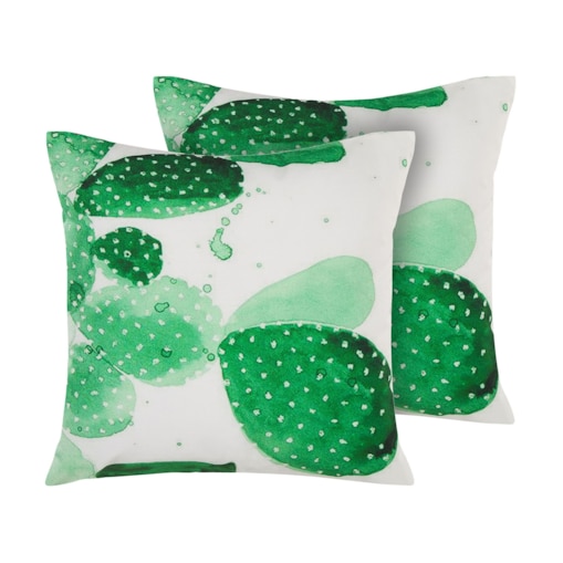 2 poduszki ogrodowe w kaktusy 45 x 45 cm zielony OSTINA