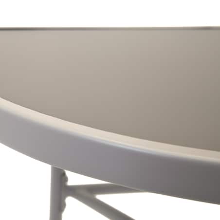 Stół balkonowy stalowy STOLIK ogrodowy na taras szkło hartowane do ogrodu