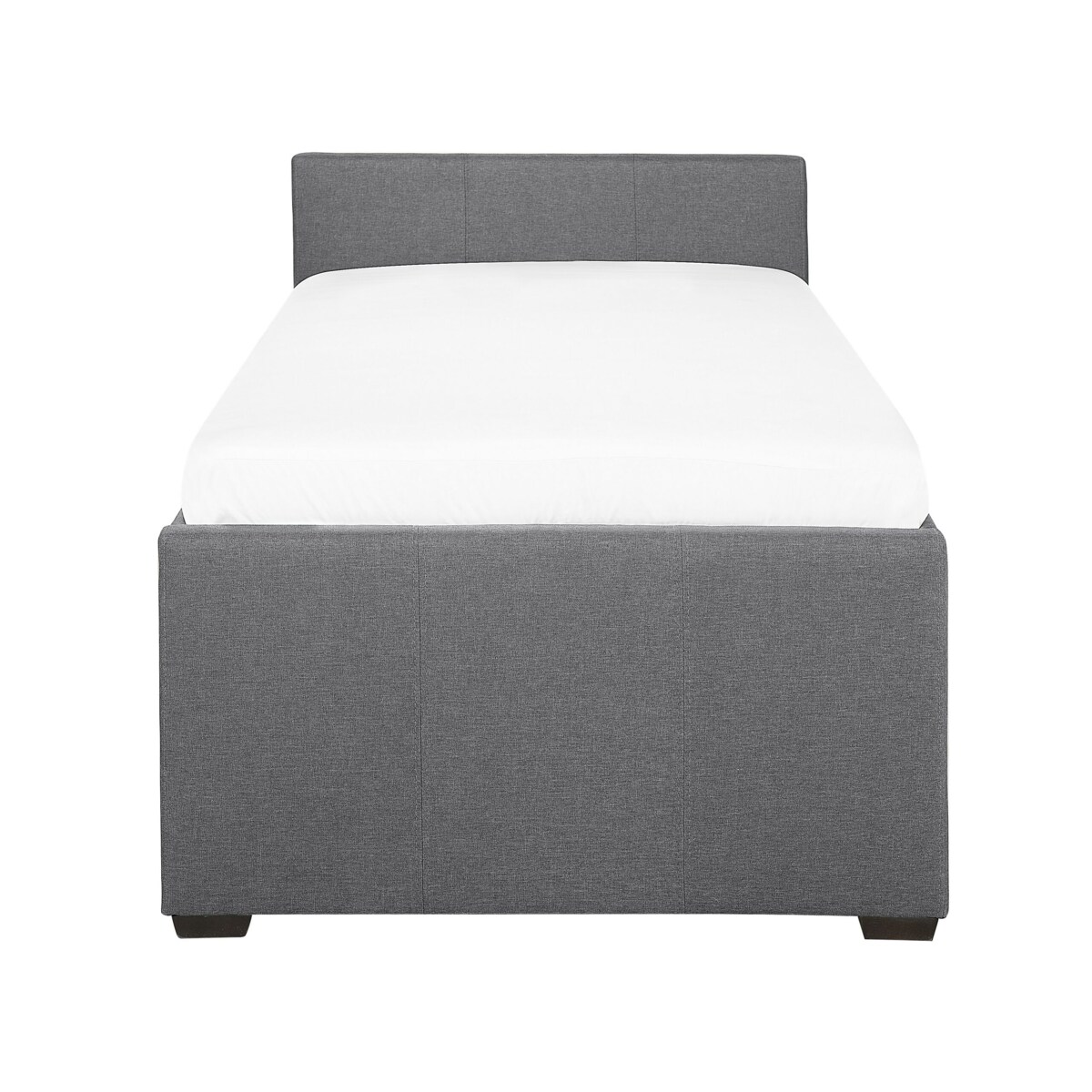 Łóżko wysuwane tapicerowane 80 x 200 cm ciemnoszare MARMANDE