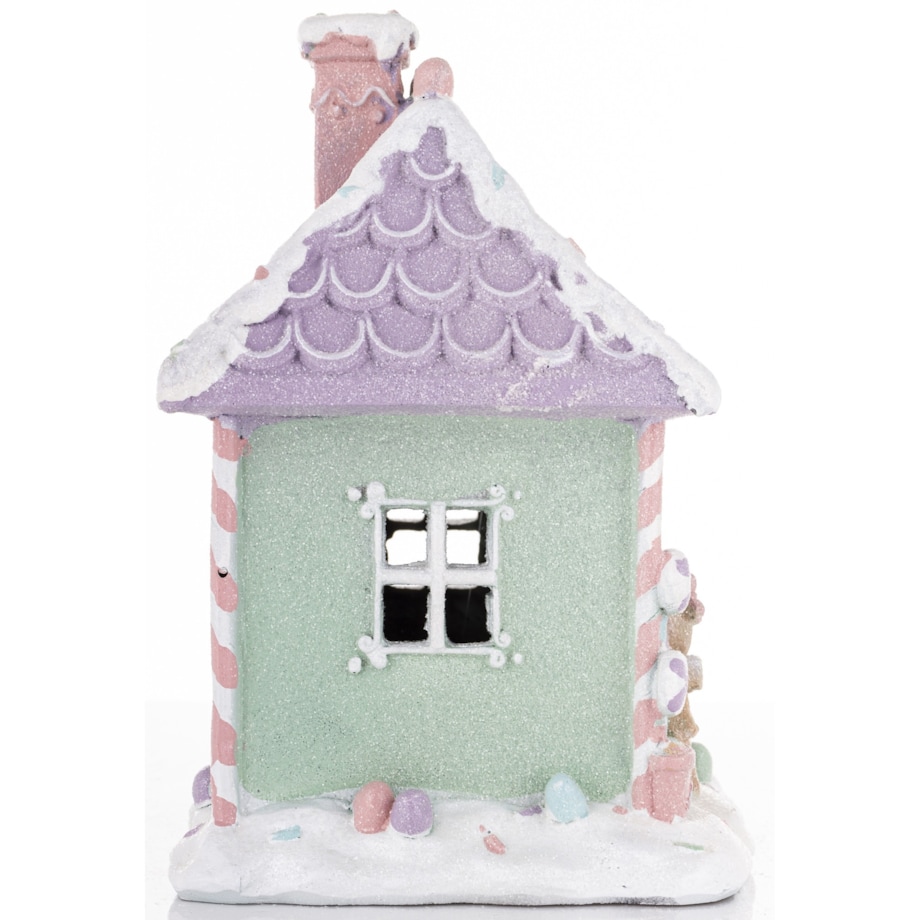 Domek ciasteczkowy LED 21,5x16x14 cm BISCOTTO niebieski