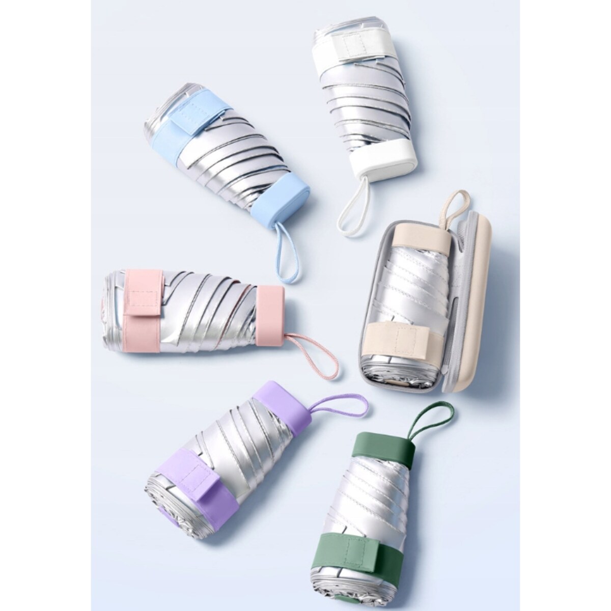 Parasol kieszonkowy kompaktowy parasolka składana mała mały mini etui LEKKA