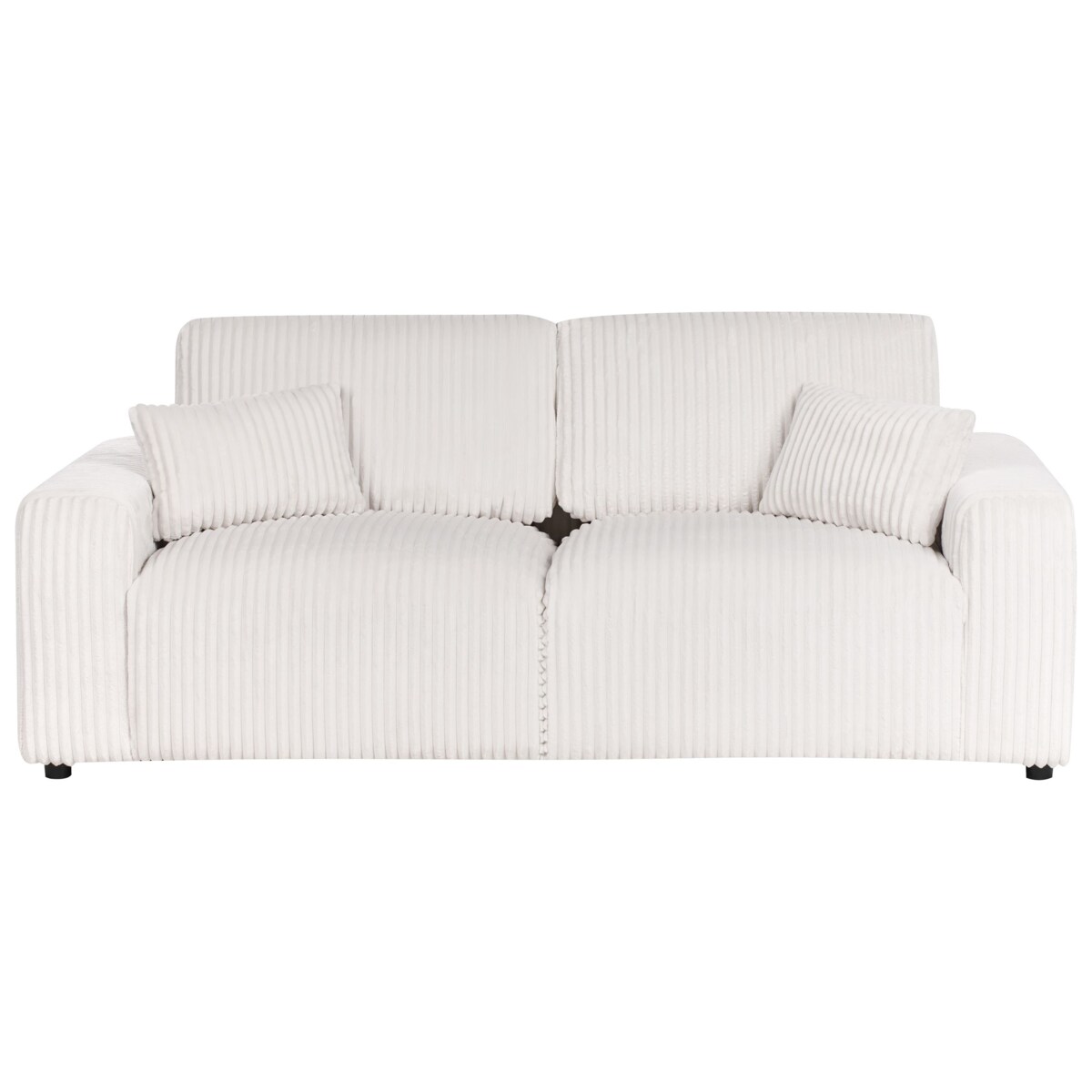 Sofa 3-osobowa sztruksowa złamana biel SANDORA