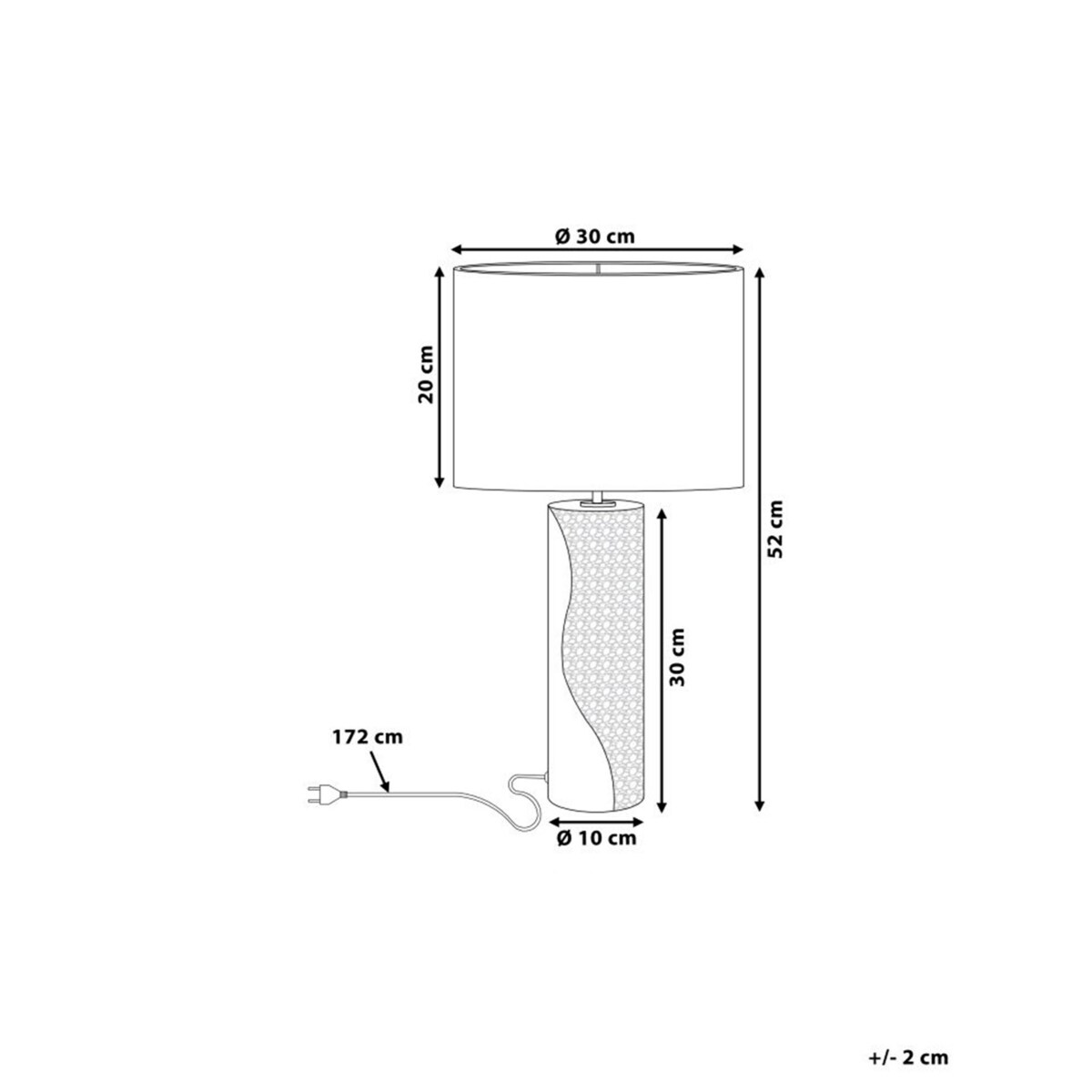 Lampka nocna porcelanowa biało-srebrna AIKEN