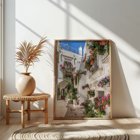 plakat uliczka cisternino apulia 50x70