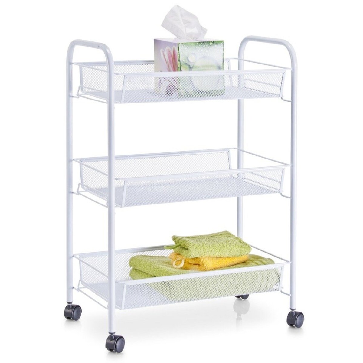 Wózek łazienkowy, regał na przybory - 3 poziomy, ZELLER