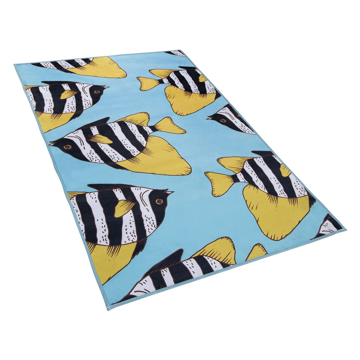 Dywan w rybki 80 x 140 cm niebieski FIZME