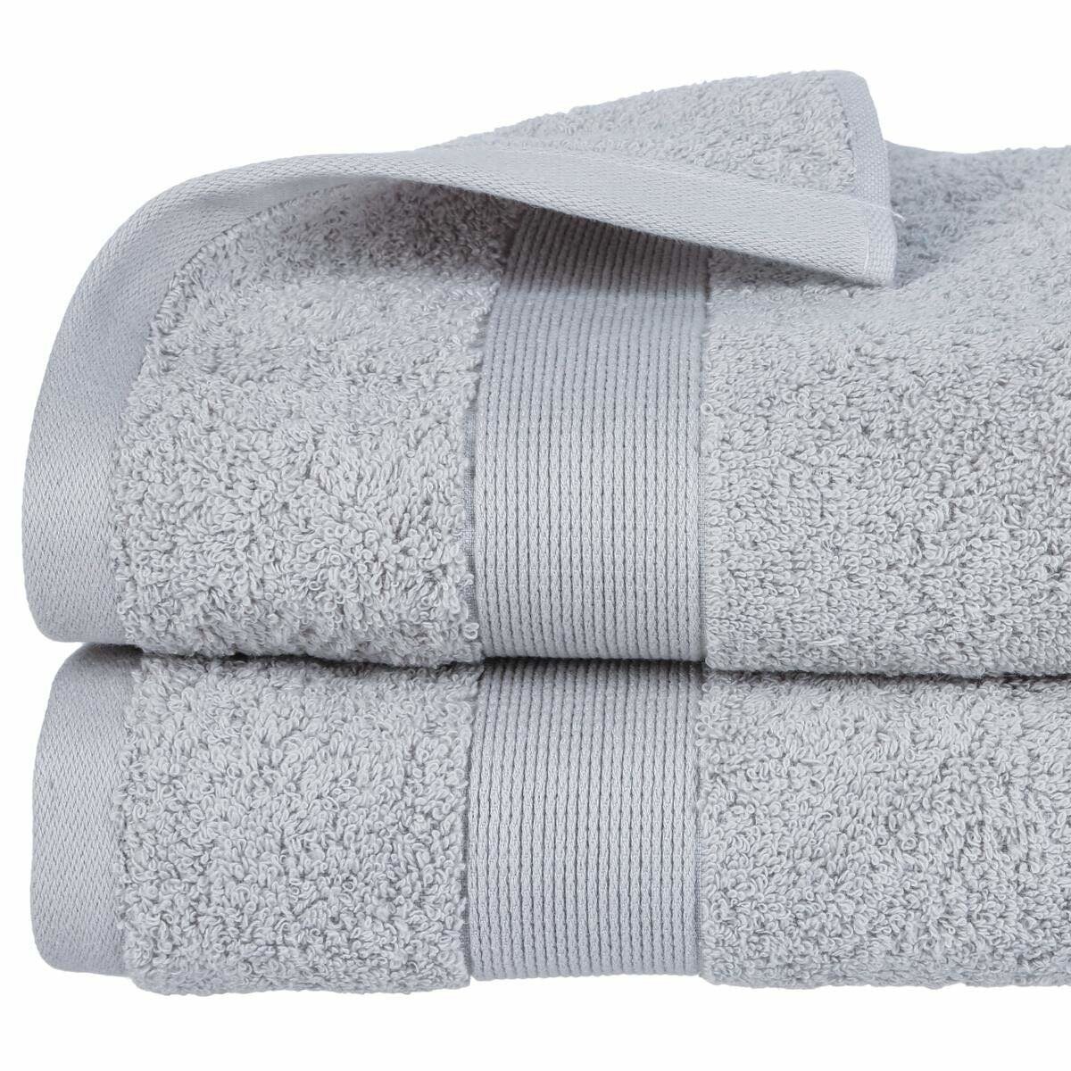 Ręcznik łazienkowy bawełniany z ozdobną bordiurą, stylowe tekstylia do łazienki