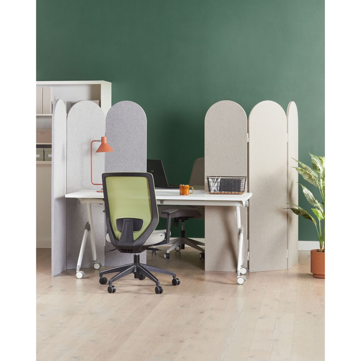 3-panelowa akustyczna ścianka działowa 160 x 120 cm szara SLIMMY