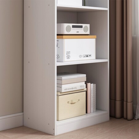 Biały regał stojący na książki półki wysoki nowoczesny słupek loft 182cm