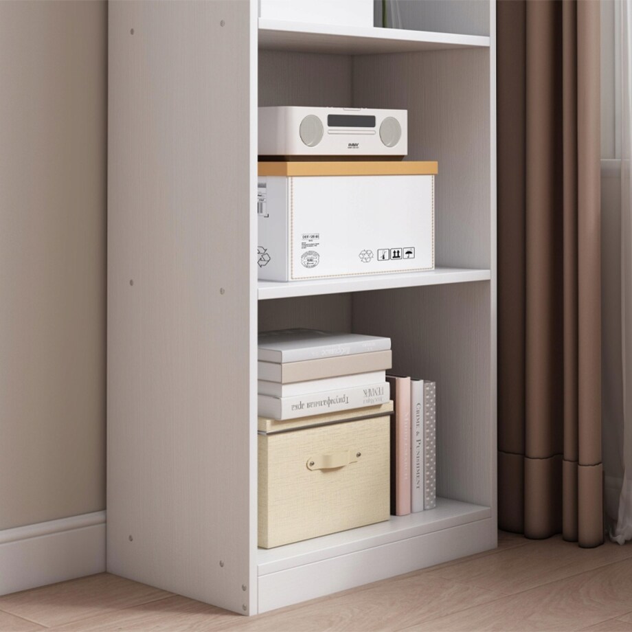 Biały regał stojący na książki półki wysoki nowoczesny słupek loft 182cm