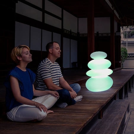 Lampka ogrodowa Balans Cable LUMBS070OFNW King Home LED 9W 6000K IP65 kamienie biała