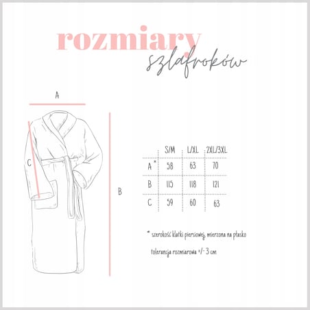 Gruby Szlafrok Damski Pluszowy Długi Ciepły miękki L/XL Puder z Wiązaniem