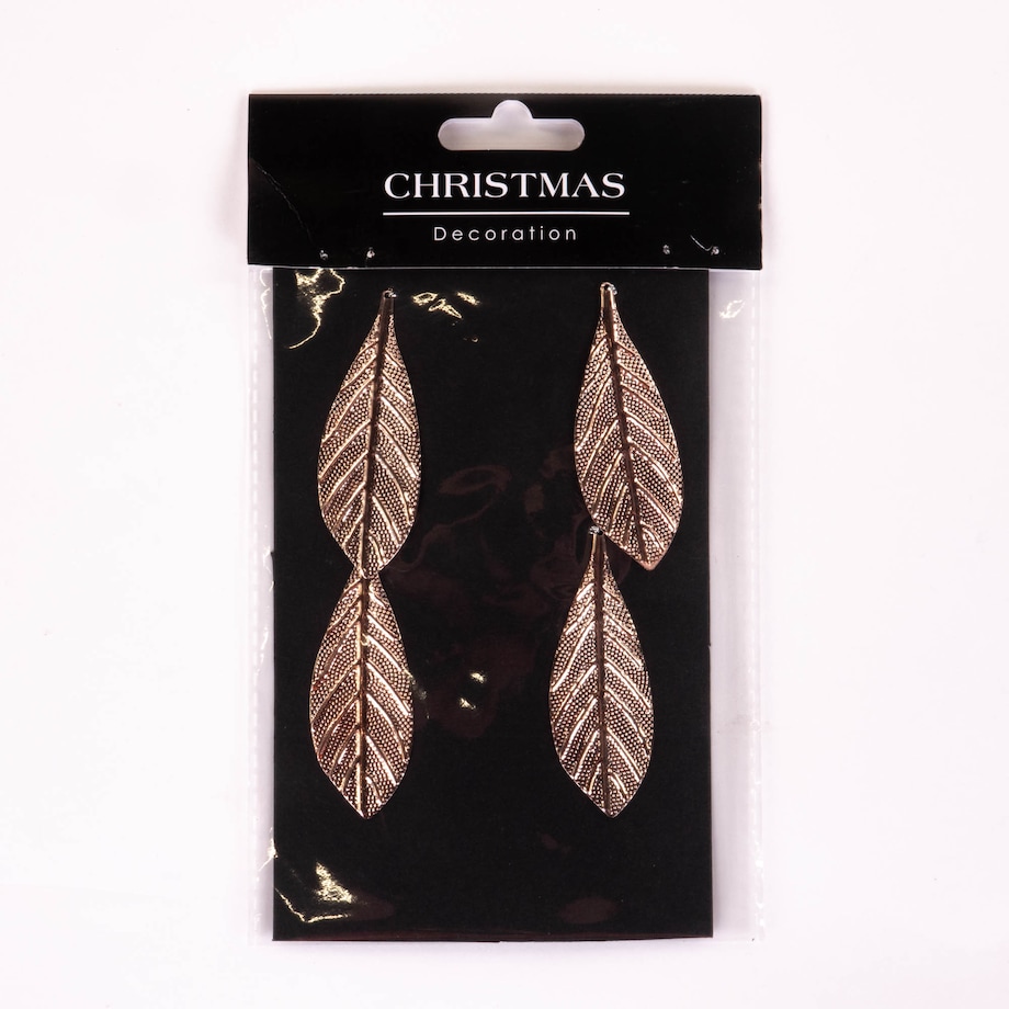 Dekoracje świąteczne zawieszki liście, piórka, 4 sz.