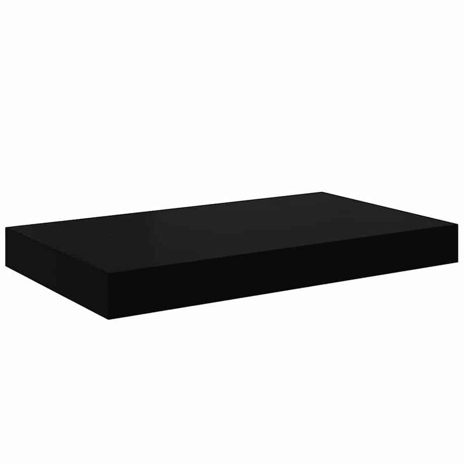 vidaXL Półka ścienna, czarna, wysoki połysk, 40x23x3,8 cm, MDF