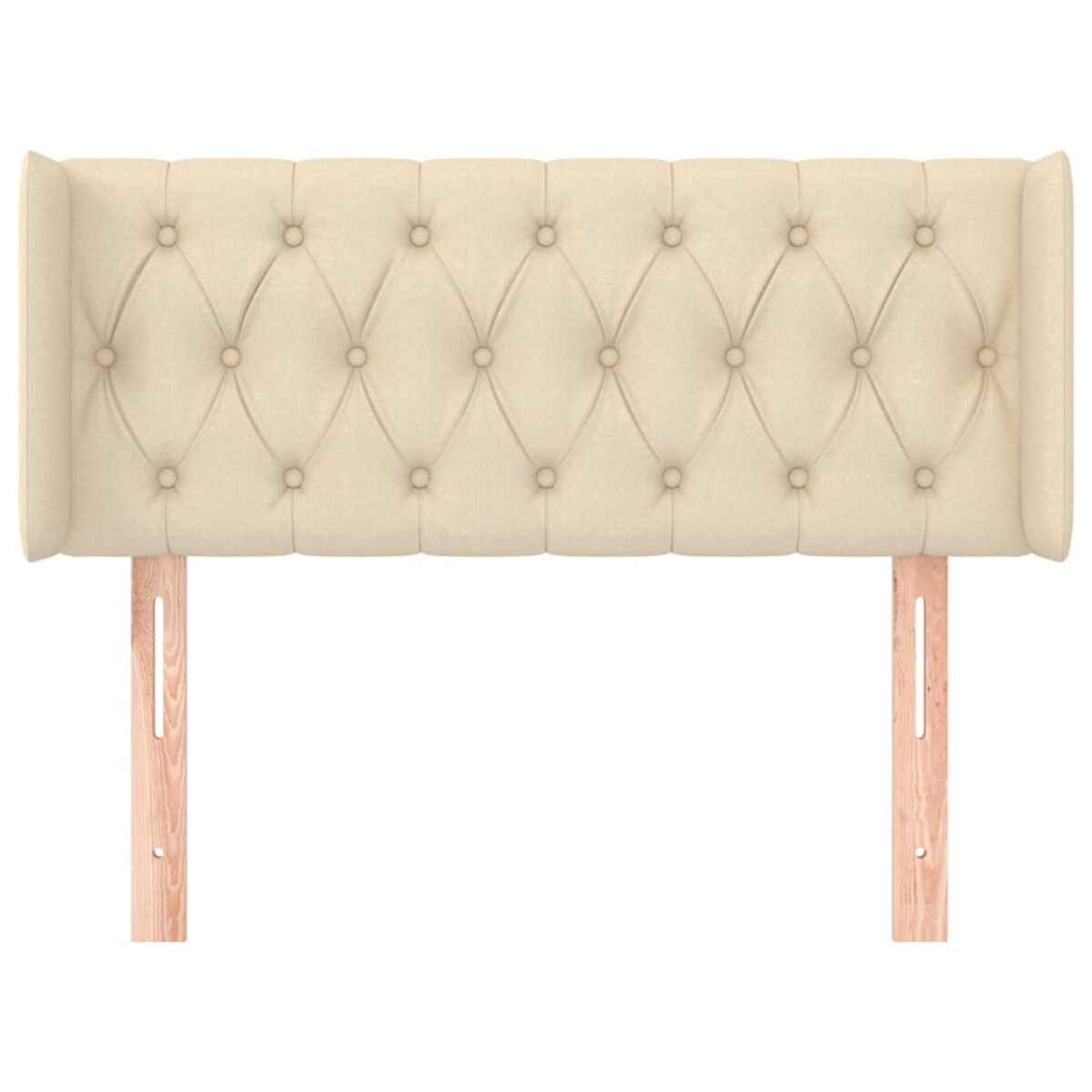 vidaXL Zagłówek uszak, kremowy, 103x16x78/88 cm, tkanina