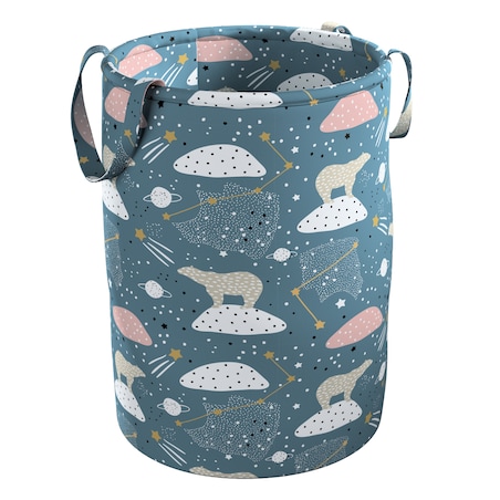 Kosz na zabawki Tobi, niebieski, 40x60cm, Magic Collection