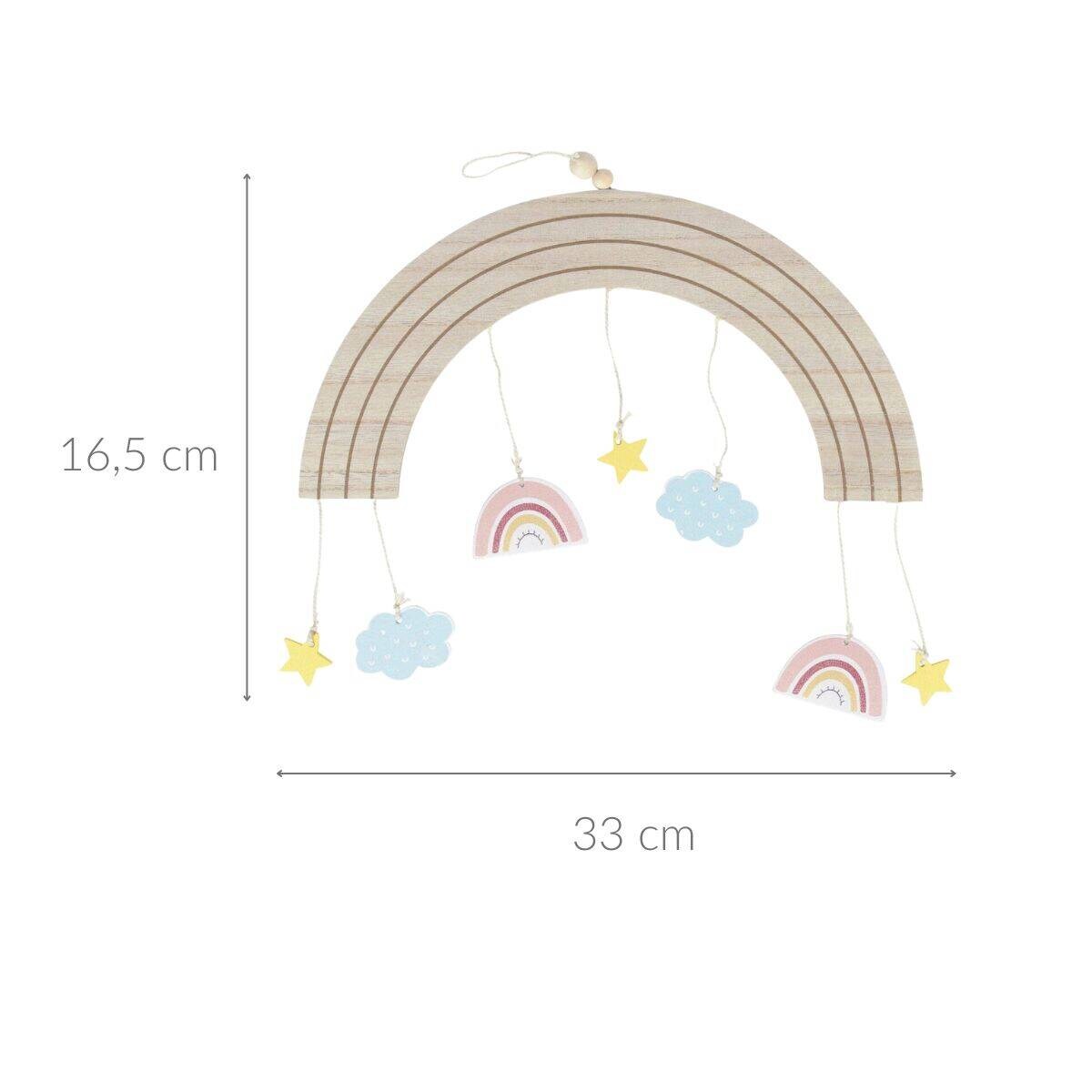 Tęcza, dekoracja nad łóżeczko dziecka, 33 x 16,5 cm